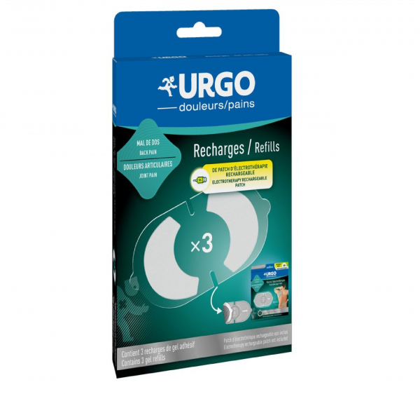 URGO PARCHE DE ELECTROTERAPIA RECARGABLE  RECARGAS 3 UNIDADES